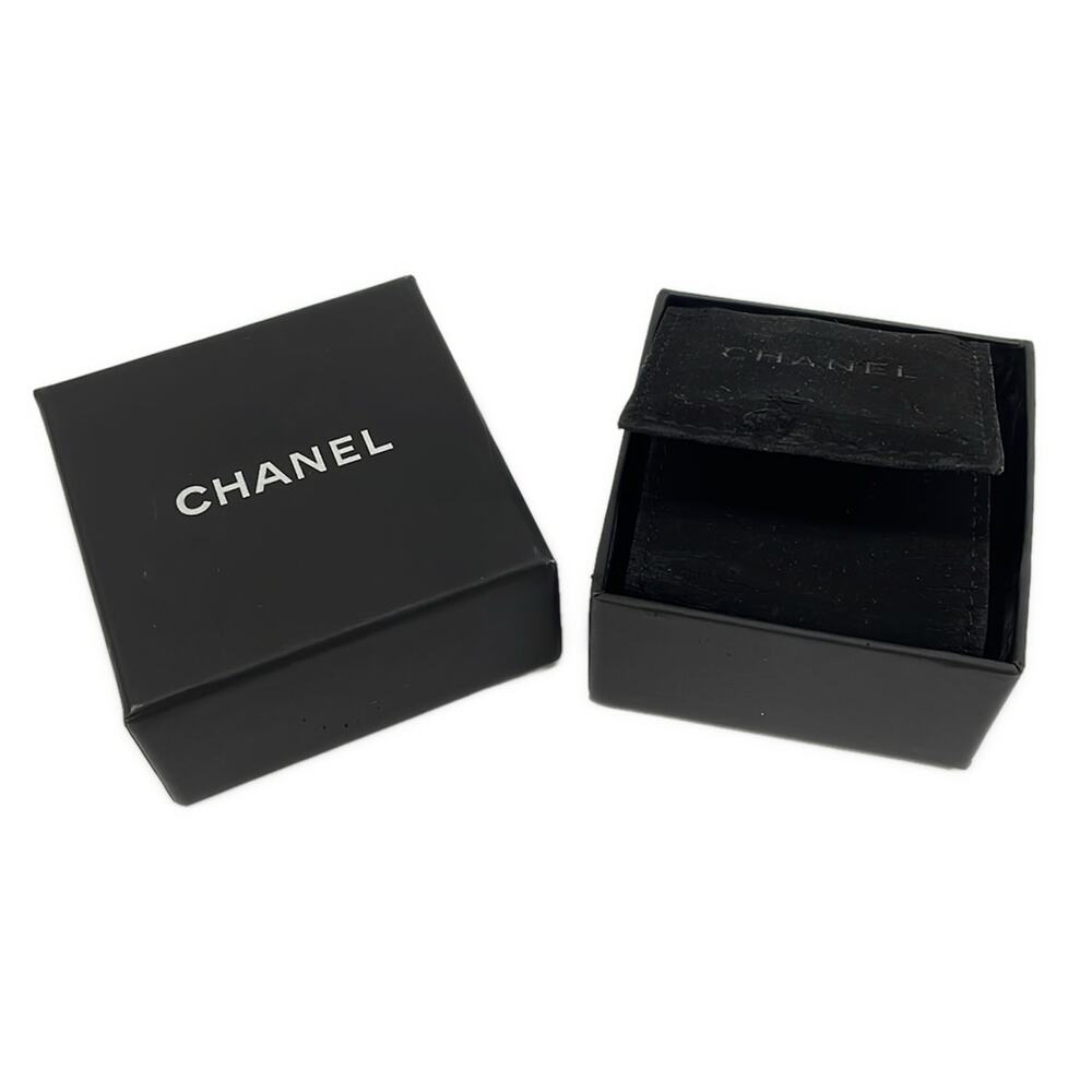 Chanel Coco Earrings Silver Clear Hardware Rhinestones - Picture 4 of 4